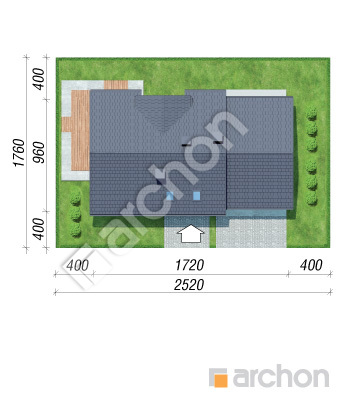 Проект дома ARCHON+ Дом в изумрудах 3 (Г2А) Ситуація