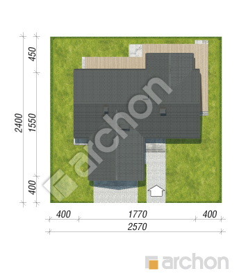 Проект дома ARCHON+ Дом в барбарисах (Г2) Ситуація