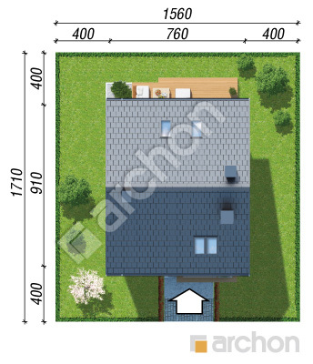 Проєкт будинку ARCHON+ Будинок в аркадії Ситуація