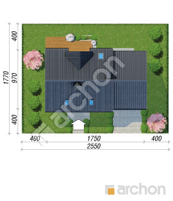 Проєкт будинку ARCHON+ Будинок в сріблянках (Г2) Ситуація