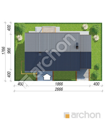 Проект дома ARCHON+ Дом в мекинтошах 4 Ситуація