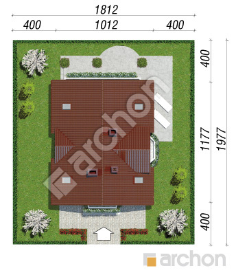 Проєкт будинку ARCHON+ Будинок під калиною вep. 2 вер.2 Ситуація