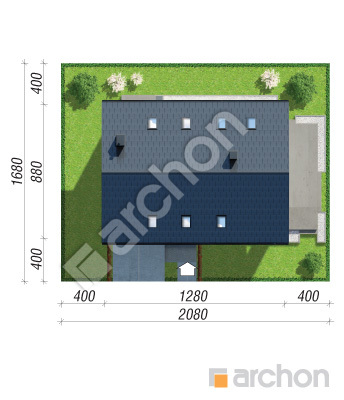 Проєкт будинку ARCHON+ Будинок в малинівці 25 (ГЕ) Ситуація