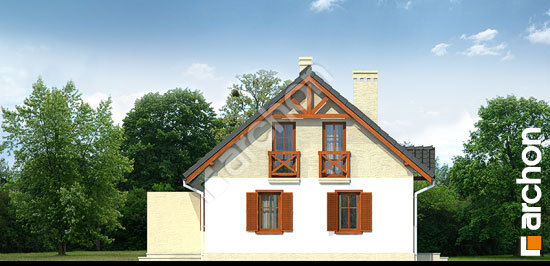 Боковой фасад Дом в бруснике Б вер.2