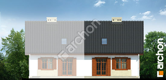 Дворовой фасад Дом в бруснике Б вер.2