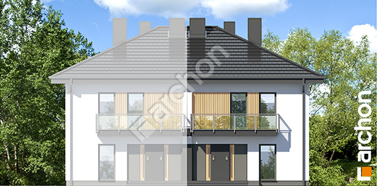 Передній фасад Будинок в фіалках 3 (Р2Б) вер.3