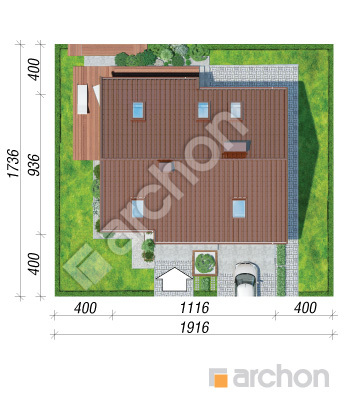 Проєкт будинку ARCHON+ Будинок в журавках вер.2 Ситуація