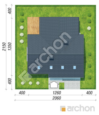 Проект дома ARCHON+ Дом в клетрах Ситуація