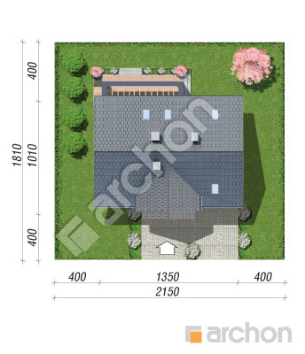 Проект дома ARCHON+ Дом в коммифорах 10 Ситуація