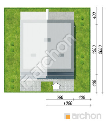 Проект дома ARCHON+ Дом под гинко 14 (ГБ) Ситуація