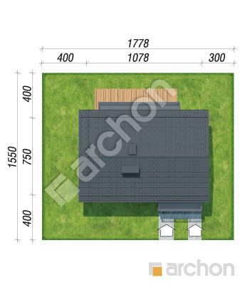 Проект дома ARCHON+ Дом в халезиях (Р2А) вер.3 Ситуація