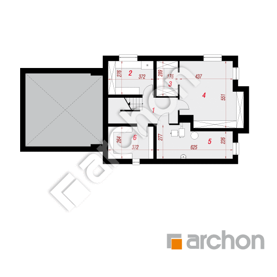Проект будинку ARCHON+ Будинок в вербенах 5 (Г2П) План підвалу
