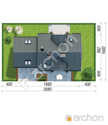 Проект дома ARCHON+ Дом в вербене 5 (Г2П) Ситуація