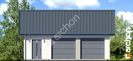 Передний фасад Г27 - Двухместный гараж 