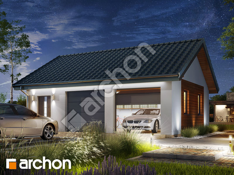 Проект будинку ARCHON+ Г27 - Двомісний гараж Вид 1