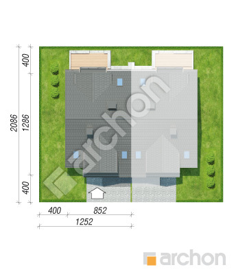 Проєкт будинку ARCHON+ Будинок під агавами 3 (Б) Ситуація