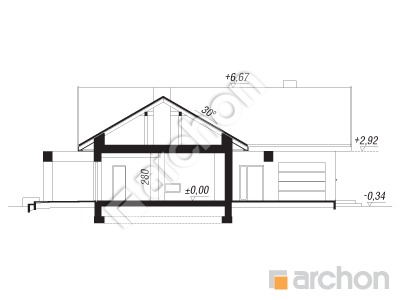 Проект дома ARCHON+ Дом в сирени 11 Розріз будинку