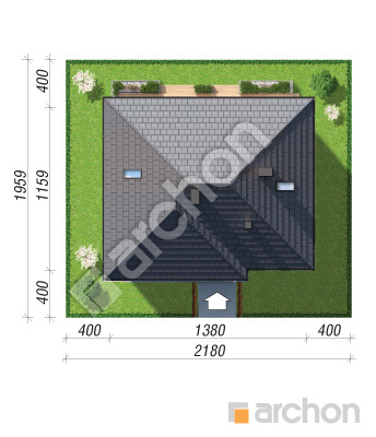 Проект дома ARCHON+ Дом под цицербитой 4 Ситуація
