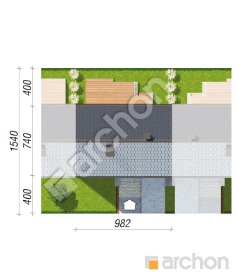 Проєкт будинку ARCHON+ Будинок в мураях (ГС) Ситуація
