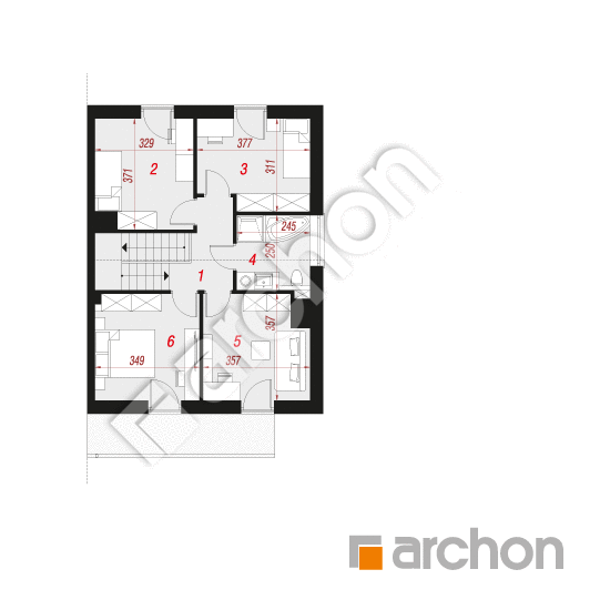 Проект дома ARCHON+ Дом в нарциссах (Б) вер. 2 План мансандри