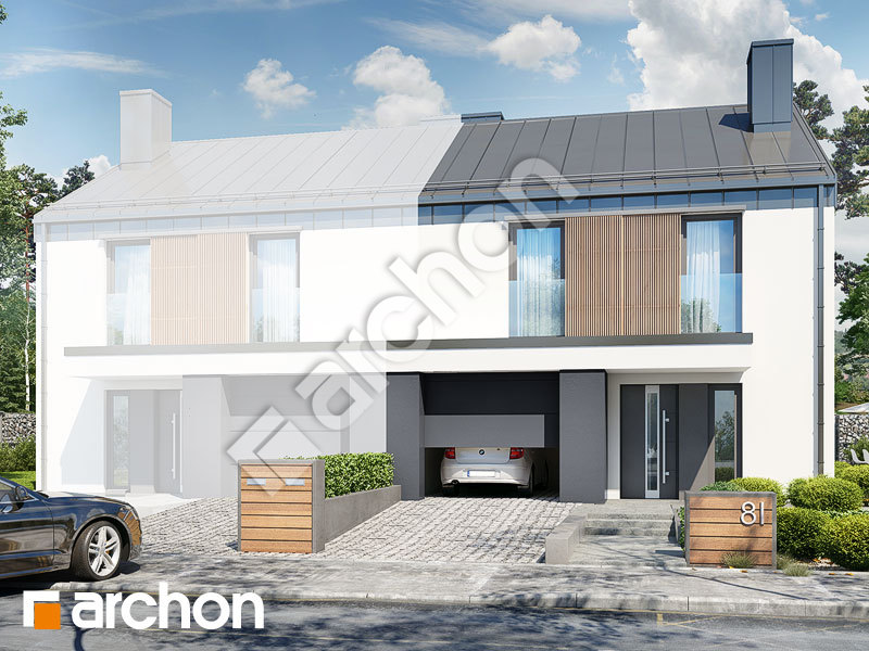 Проект будинку ARCHON+ Будинок в нарцисах (Б) вер. 2 Вид 1