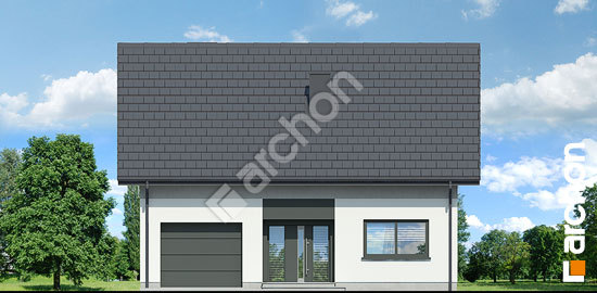 Передний фасад Дом в мальвах 2