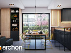 Проект дома ARCHON+ Дом в мальвах 2 дневная зона (визуализация 1 вид 4)