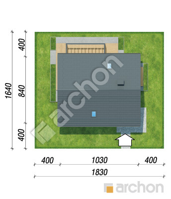 Проект дома ARCHON+ Дом в гнездовках (Е) Ситуація