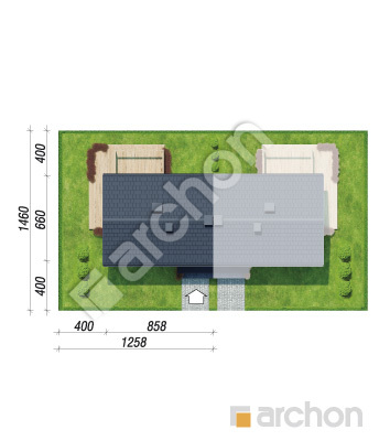 Проєкт будинку ARCHON+ Будинок в еверніях 4 (Б) вер.2 Ситуація