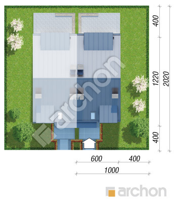 Проект дома ARCHON+ Дом под гинко 9 (БН) Ситуація