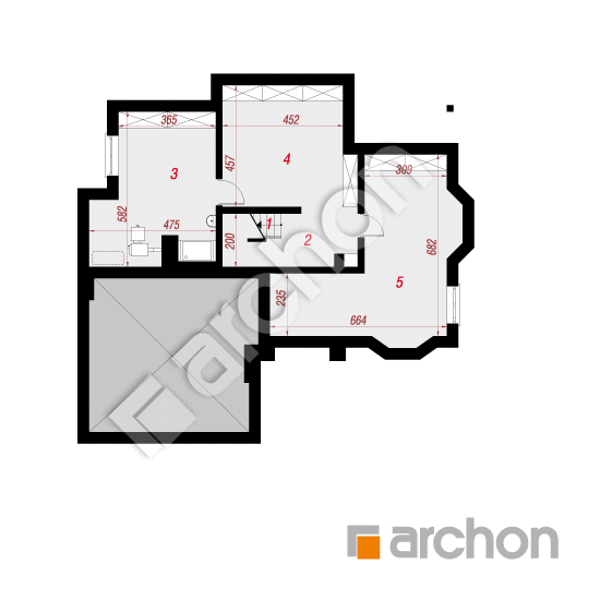 Проект будинку ARCHON+ Будинок в калатеях 2 (П) вер.2 План підвалу