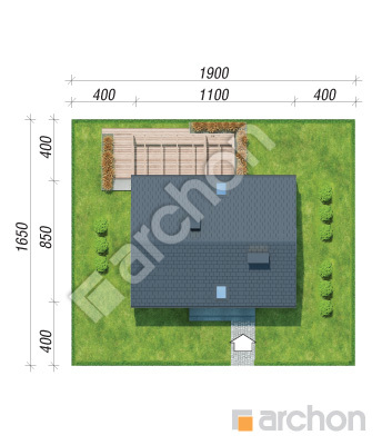Проект дома ARCHON+ Дом в вистерии 8 (Н) Ситуація