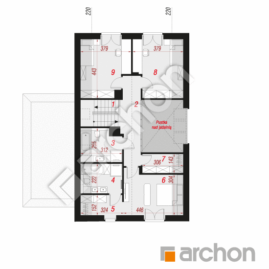 Проект будинку ARCHON+ Будинок в орлішках 4 (ГЕ) План мансандри