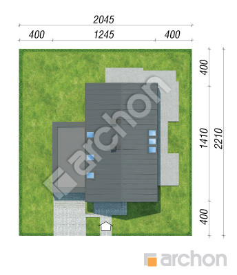 Проєкт будинку ARCHON+ Будинок в орлішках 4 (ГЕ) Ситуація