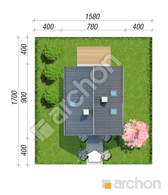 Проект дома ARCHON+ Дом в винограде 7 Ситуація