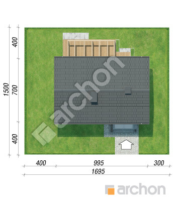 Проєкт будинку ARCHON+ Будинок в еверніях 3 Ситуація
