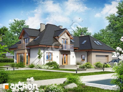 Проект дома ARCHON+ Дом в нагетках 2 (Н)  
