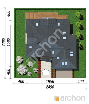 Проект дома ARCHON+ Дом в нагетках 2 (Н)  Ситуація