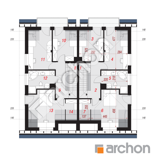 Проект будинку ARCHON+ Будинок під гінко 7 (ГР2) План мансандри