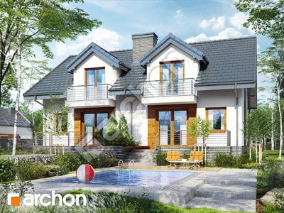Проект будинку ARCHON+ Будинок в цикламенах 4 (П) вер. 2 Вид 2