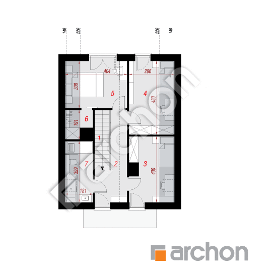 Проект дома ARCHON+ Дом под яворами 2 План мансандри