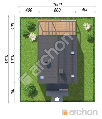 Проект дома ARCHON+ Дом под яворами 2 Ситуація