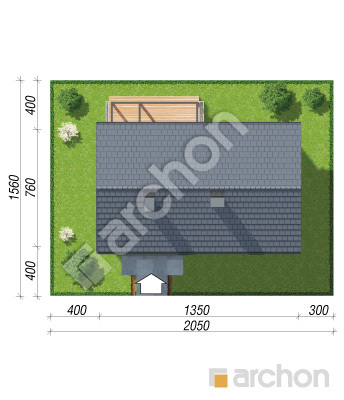 Проект дома ARCHON+ Дом в коручках 4 Ситуація