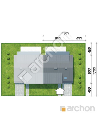 Проєкт будинку ARCHON+ Будинок в полині 2 (Б) Ситуація