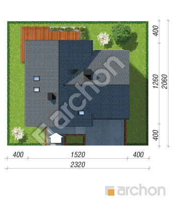 Проект дома ARCHON+ Дом в кариссиях 2 (Г2) Ситуація