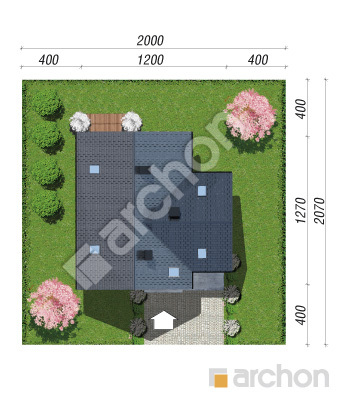 Проєкт будинку ARCHON+ Будинок в медянках Ситуація