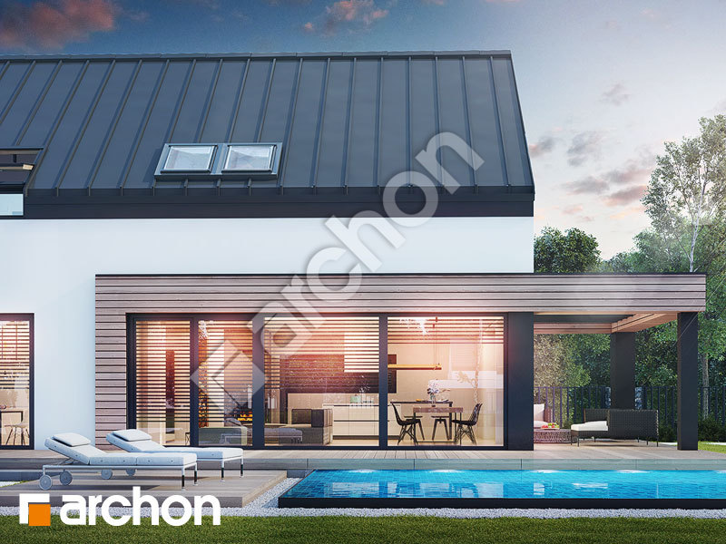 Проект дома ARCHON+ Дом в агапантах 2 (Г2) Вид 1