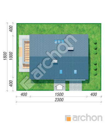 Проєкт будинку ARCHON+ Будинок в ізопірумі 14 (Г2Е) Ситуація