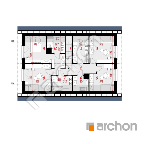 Проект будинку ARCHON+ Будинок в аммобіумі 4 (Г2) План мансандри
