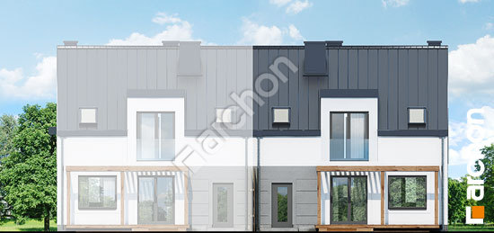 Дворовой фасад Дом в цикламенах 5 (Б) вер. 2